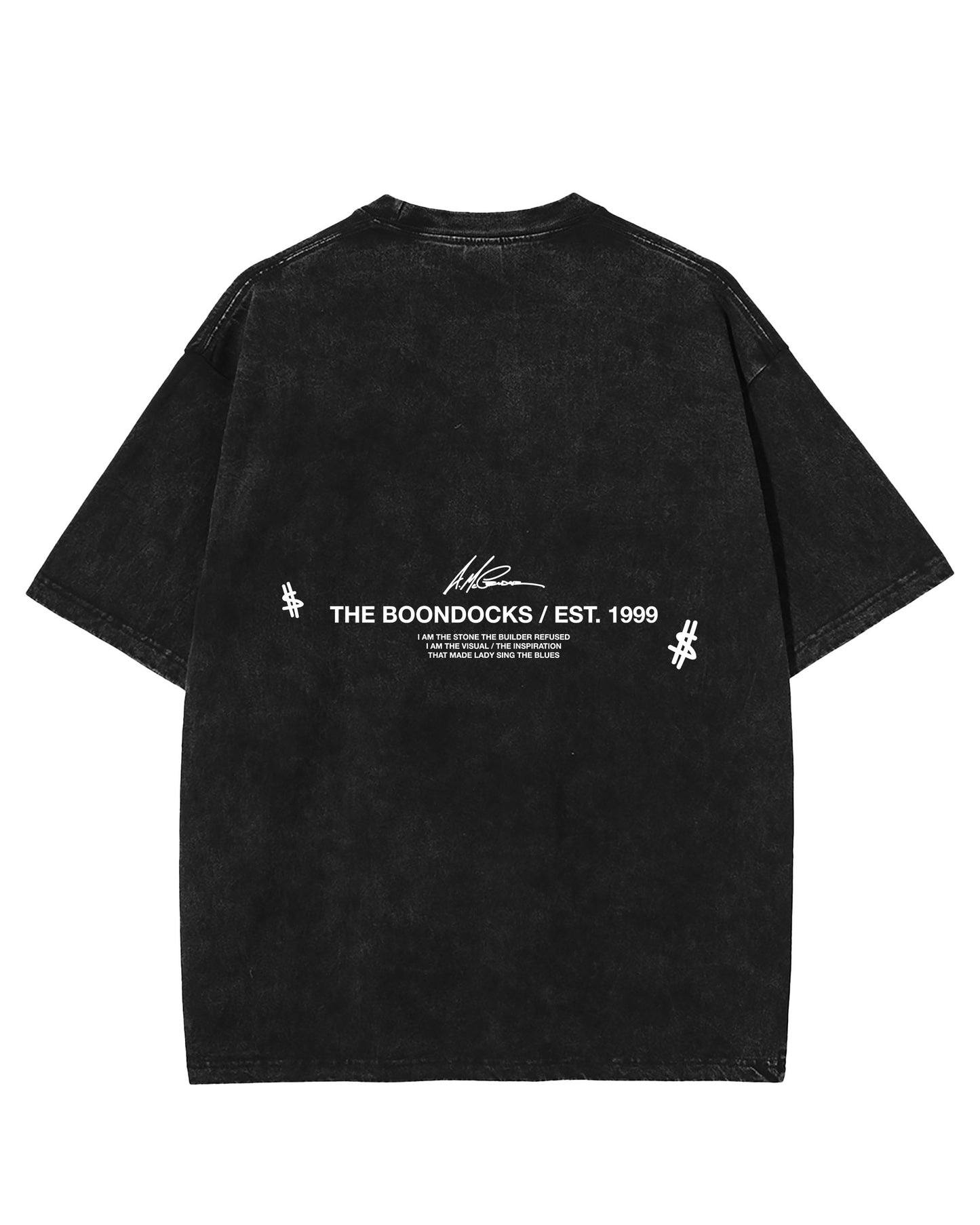 The Boondocks - Huey Khaled Acid Wash Oversize Black T-Shirt