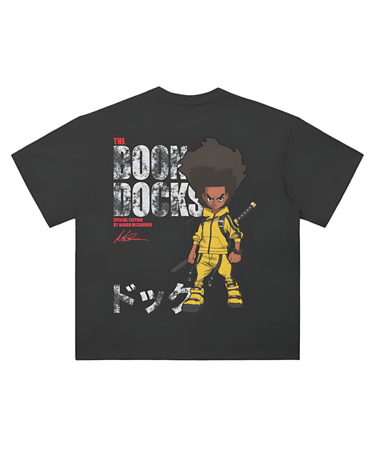 The Boondocks - Kill Huey Oversized Heavyweight Black T-Shirt