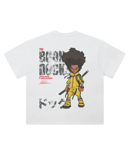 The Boondocks - Kill Huey Oversized Heavyweight White T-Shirt