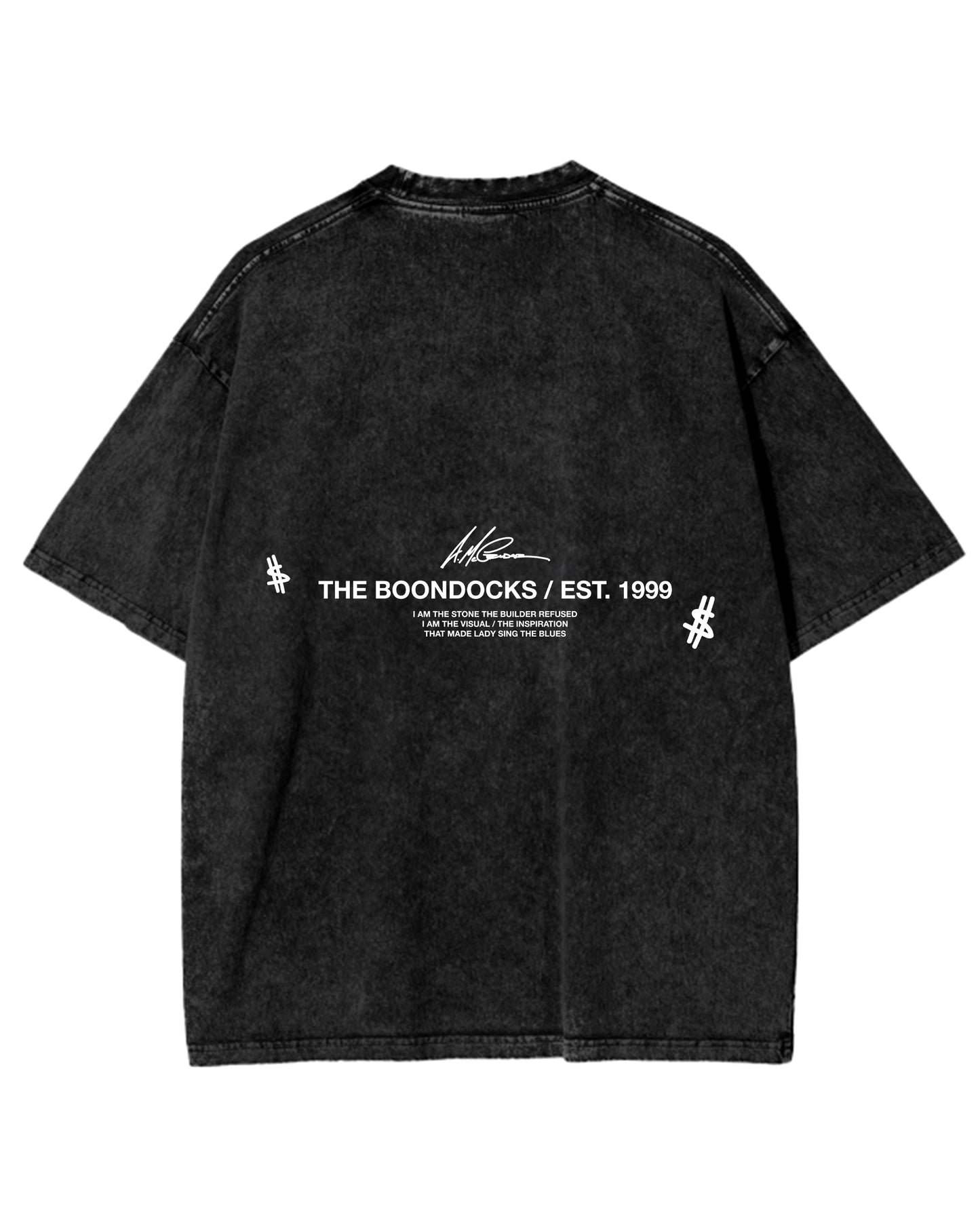 The Boondocks - Riley Khaled Acid Wash Oversize Black T-Shirt