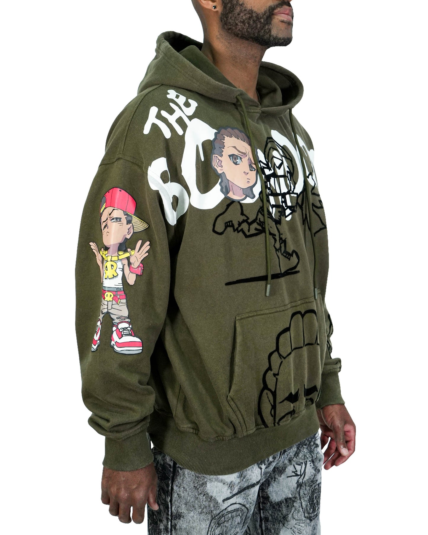 The Boondocks Riley Mashup Olive Hoodie