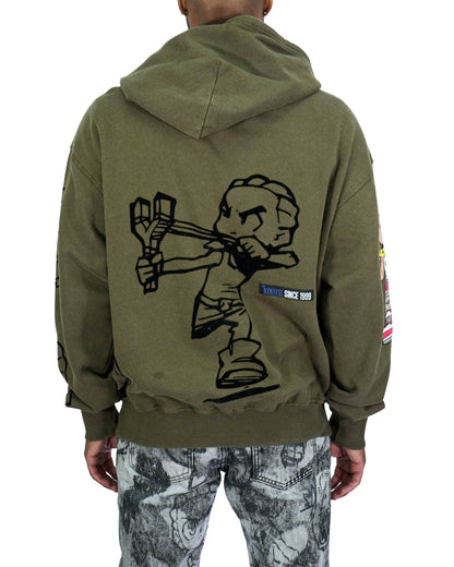 The Boondocks Riley Mashup Olive Hoodie