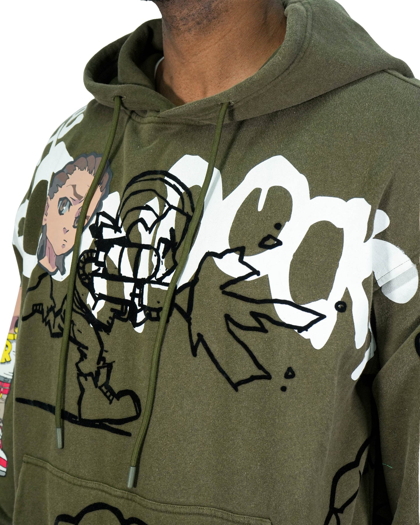 The Boondocks Riley Mashup Olive Hoodie