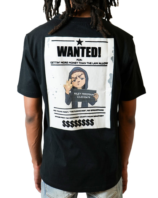 The Boondocks - Riley Wanted Black T-Shirt