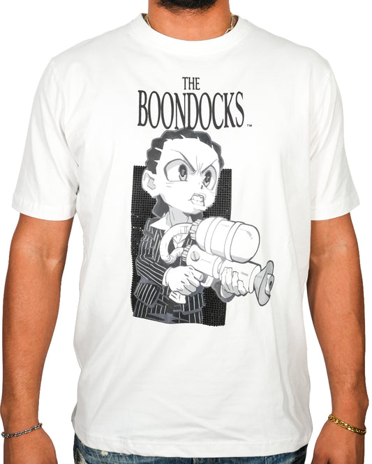 The Boondocks - Riley Say Hello Rhinestoned White T-Shirt