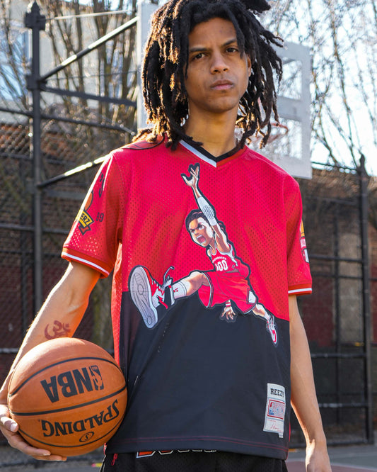 The Boondocks - Air Riley Mesh Knit Red & Black T-Shirt