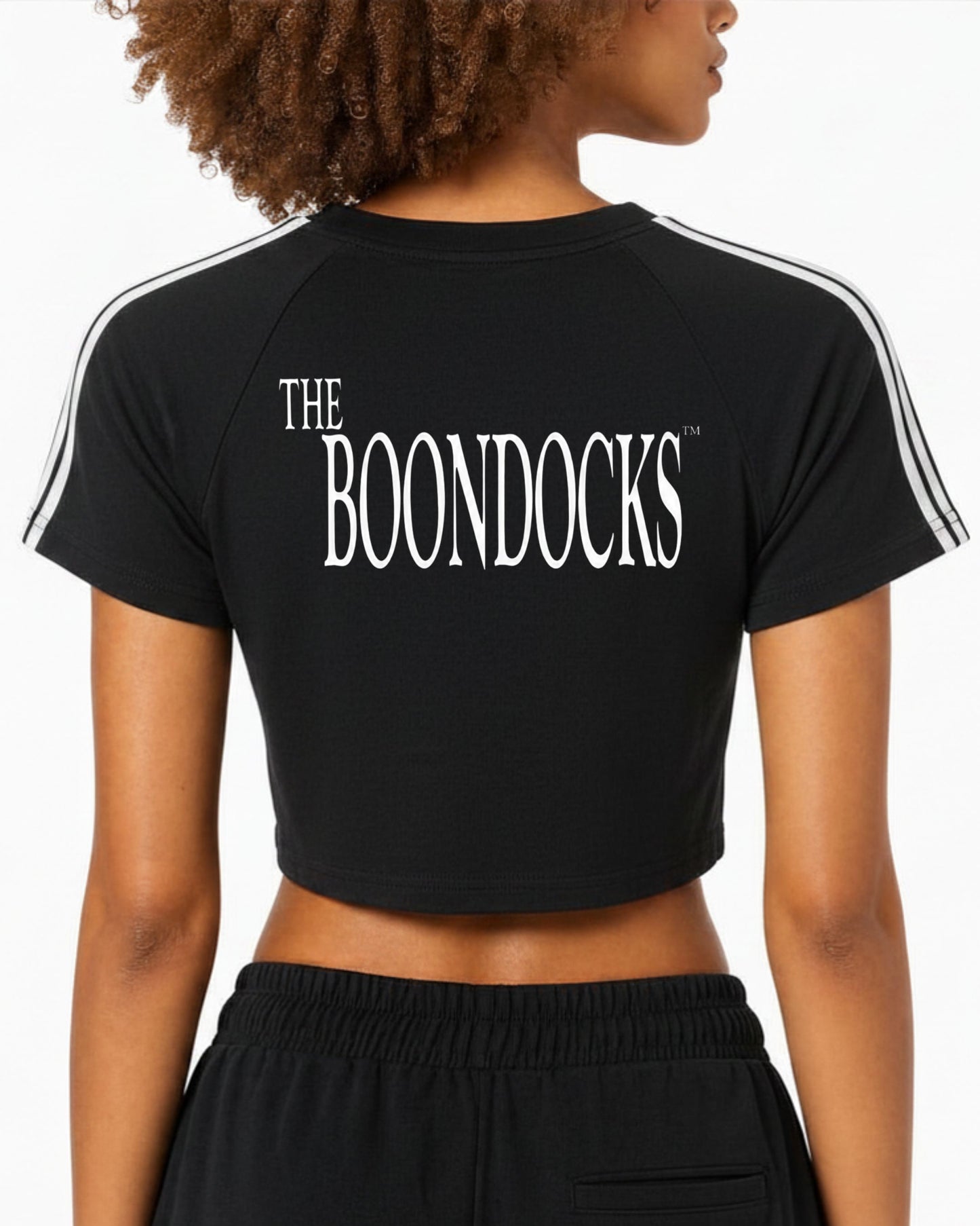 The Boondocks Jazmine Boss Attitude Black Crop Top