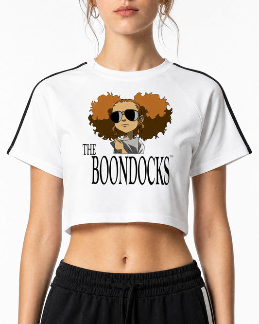 The Boondocks Jazmine Boss Attitude White Crop Top