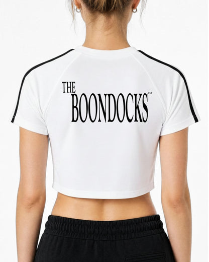 The Boondocks Jazmine Boss Attitude White Crop Top