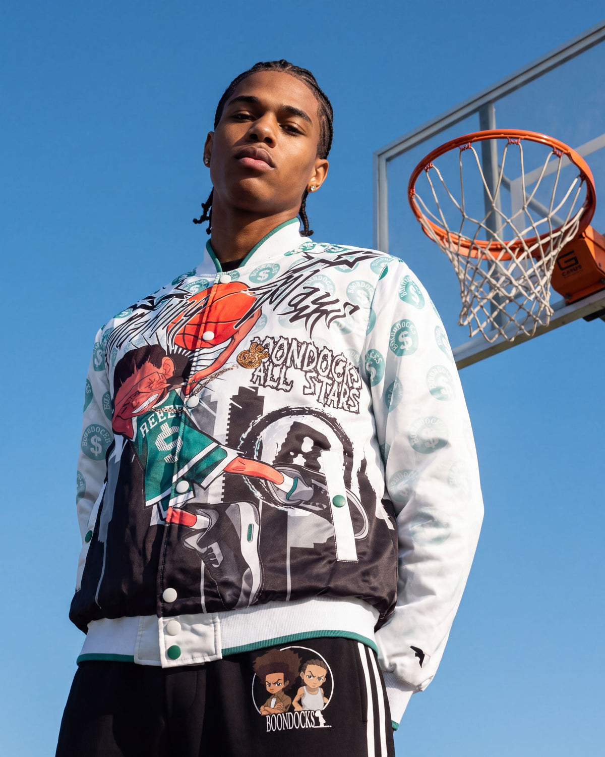 The Boondocks Riley's Making Plays White Varsity Jacket