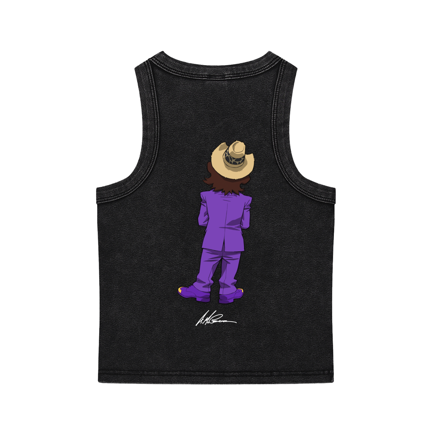 The Boondocks A Pimp Named Slickback Black Acid Washed Tank Top