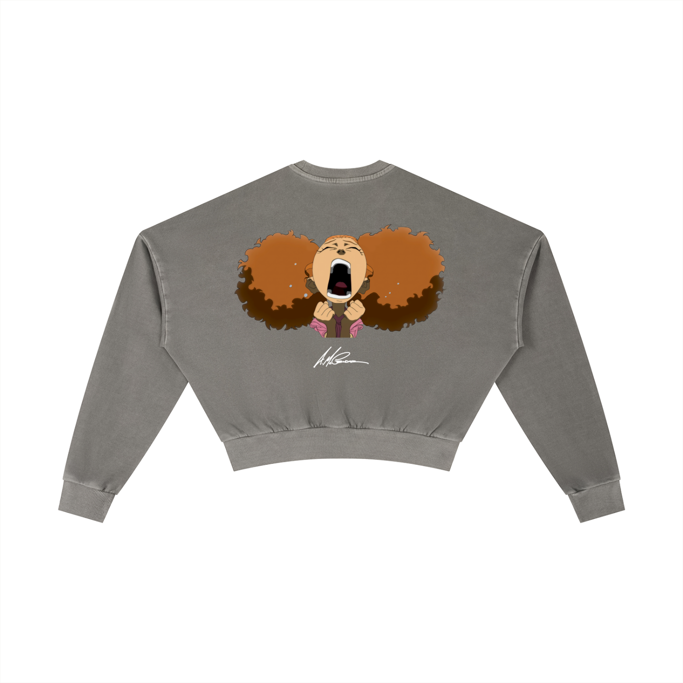 The Boondocks Jazmine Moods Dark Crop Crewneck