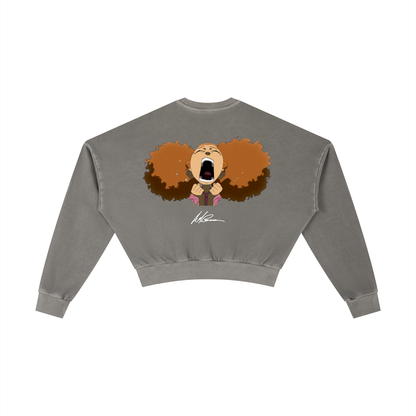 The Boondocks Jazmine Moods Dark Crop Crewneck