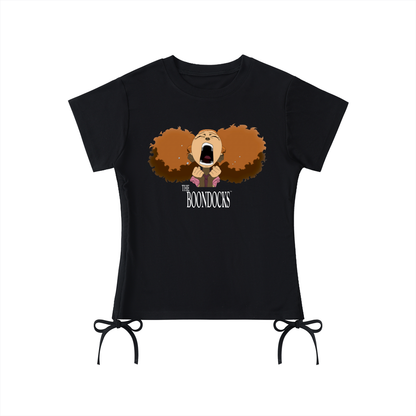 The Boondocks Jazmine Loud Feelings Black Drawstring T-Shirt