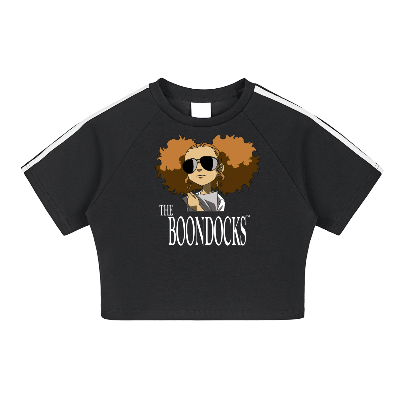 The Boondocks Jazmine Boss Attitude Black Crop Top