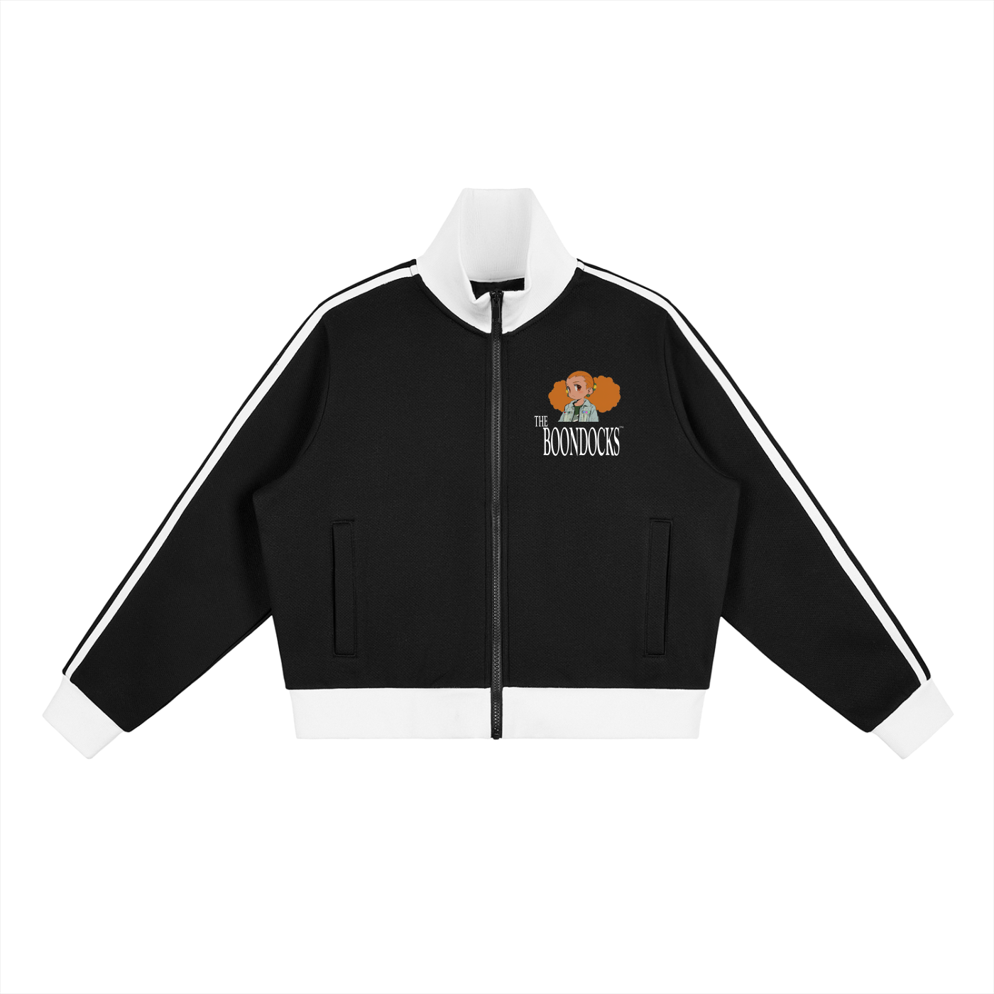 The Boondocks Jazmine Street Attitude Zip Track Crop Jacket