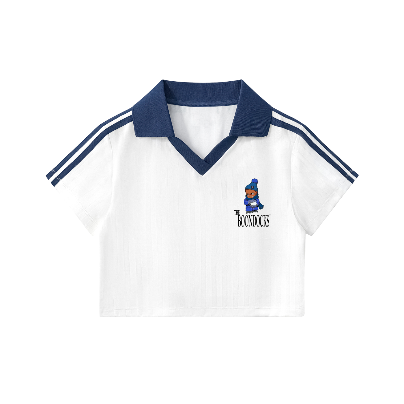 The Boondocks Riley Snow Day White Cropped Jersey