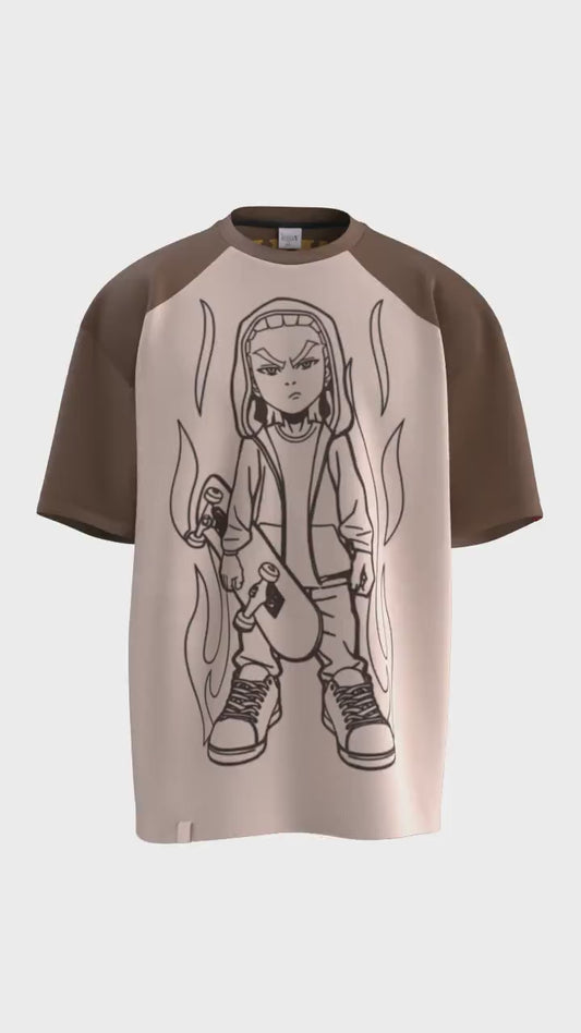 The Boondocks - Riley Skater Oatmeal T-Shirt