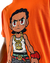 Load image into Gallery viewer, deKryptic x The Boondocks - Riley Embroidered Orange T-Shirt
